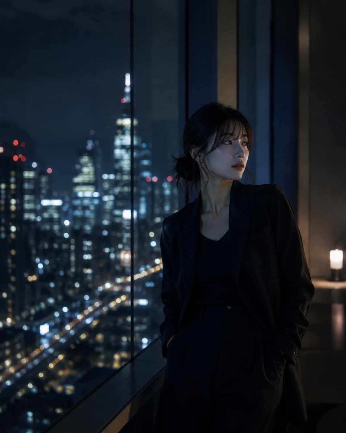 夜景ポートレート