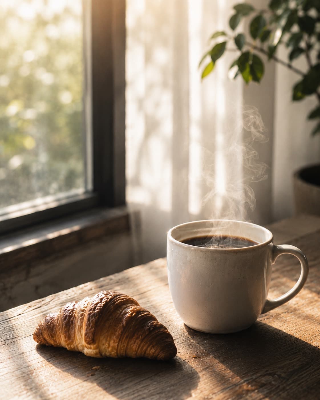 朝7時のコーヒー広告